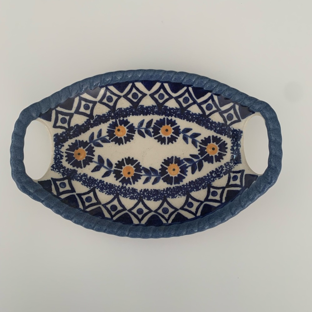 Polish pottery dish